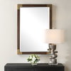 Rhea Walnut Mirror, by Uttermost, 2'3.5" width x 3'3.37" height x 1.62" depth thumbnail 2