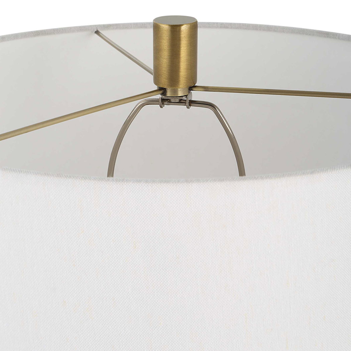 Adelia Ivory & Brass Table Lamp, by Uttermost, 1'5" width x 2'6.5" height x 1'5" depth View 8