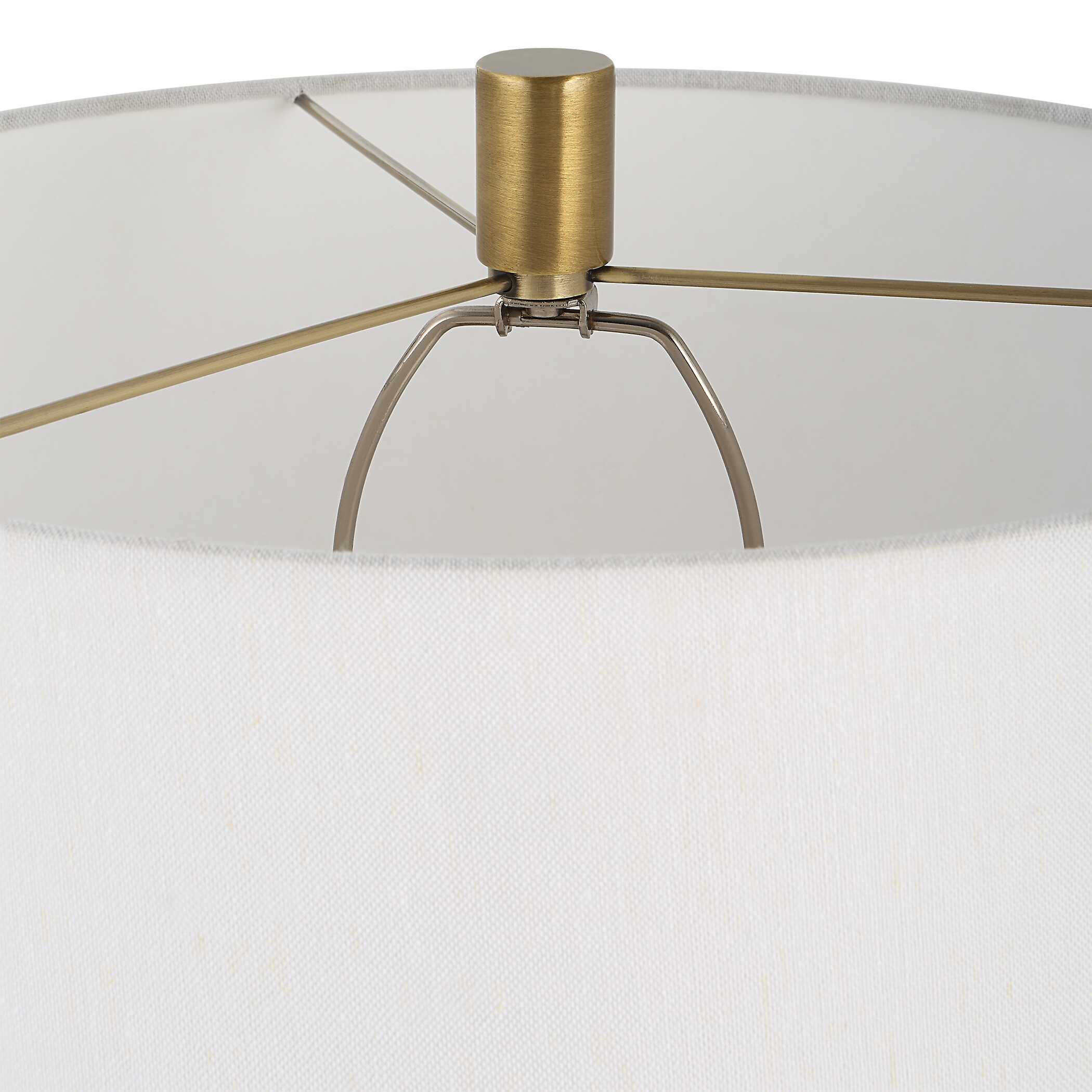 Adelia Ivory & Brass Table Lamp, by Uttermost, 17" width x 30.5" height x 17" depth View 8
