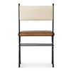 Posta Dining Chair Brown Leather, by Moe's Home, 18.3" width x 33.75" height x 21.65" depth thumbnail 4
