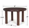 Soma 48' Round Dining Table | Modern | Red Brown Wood | Seats 4, by Mercana, 48" length x 48" width x 30" height thumbnail 5