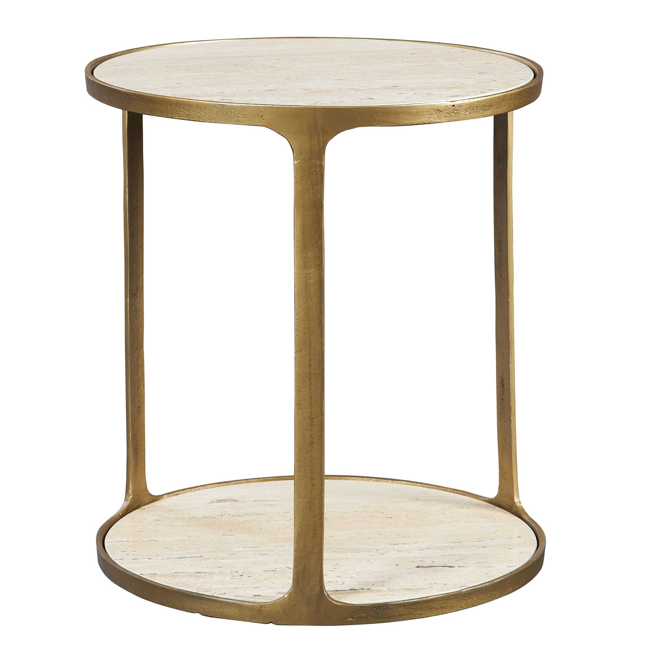 Clench Brass Side Table, Furniture by Uttermost, 21.25" width x 23.25" height x 21.25" depth View 4