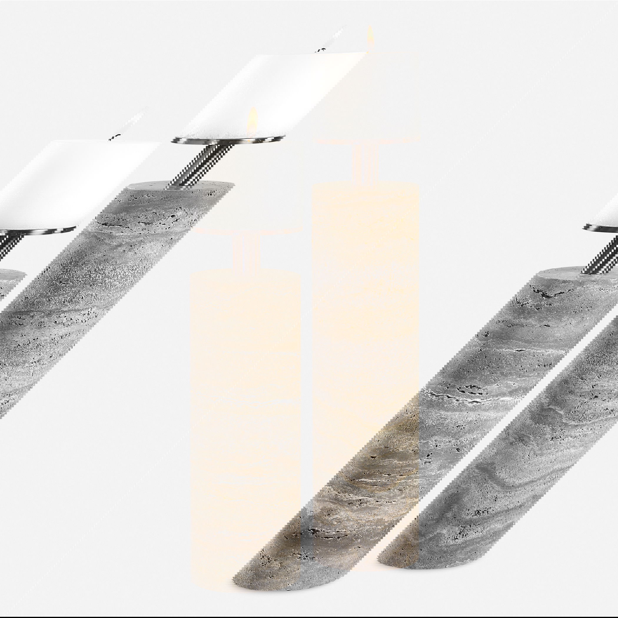 Shadowstone Candleholders Set/2, Decorative by Uttermost, 4" width x 15.5" height x 4" depth View 1