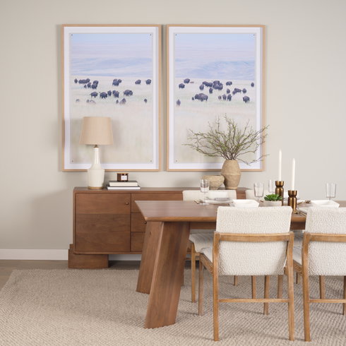 Jonan 94"L x 42"W Rectangular Dining Table | Med Brown Wood | Seats 8