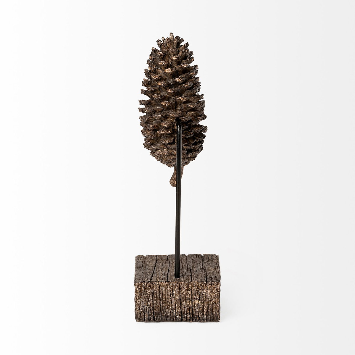 Pinterra (Small) 4L x 4W Brown Resin Pinecone Replica, Decorative Object by Mercana, 3.94" length x 3.94" width x 11.02" height View 6