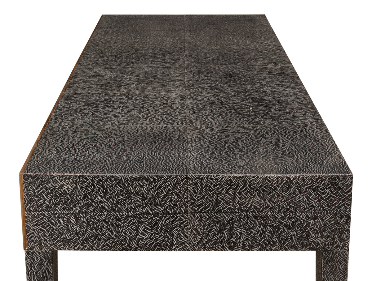 Gabriella Shagreen Desk/Table Ant.Grey, by Sarreid, 2' length x 4' width x 2'6" height View 5