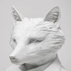 Murray 6L x 5W White Resin Business Fox, Decorative Object by Mercana, 6.3" length x 5.51" width x 12.8" height thumbnail 6