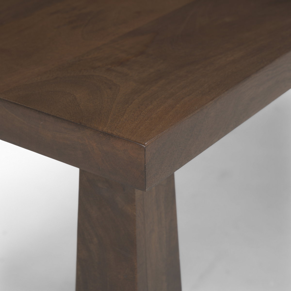 Wolcott Rectangular Dark Brown Solid Wood Bench, Benche by Mercana, 60" length x 16" width x 18" height View 8