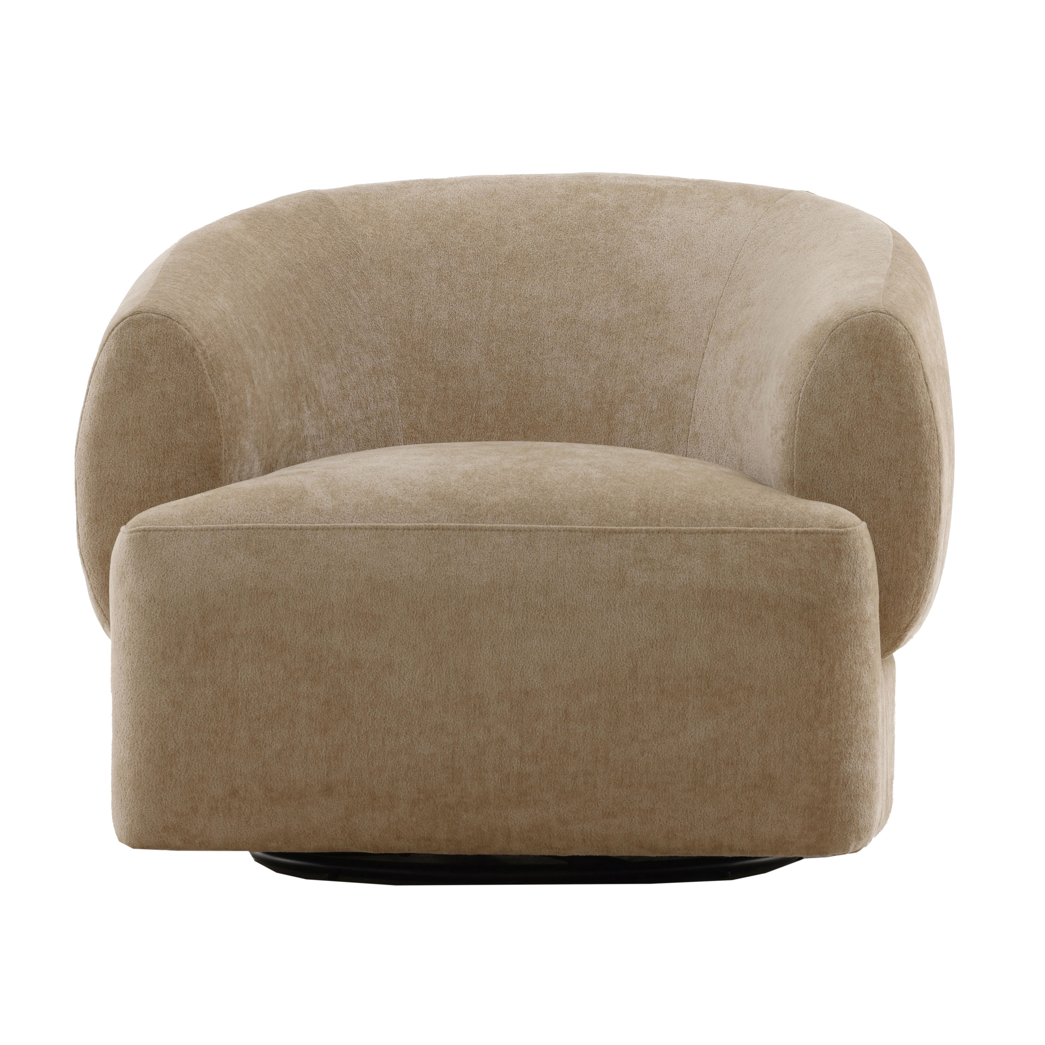 Billie Swivel Chair Sand, Accent Chair by Dovetail, 37" width x 30" height x 33.75" depth View 2