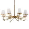 Lassen 8 Light Brass Chandelier, by Uttermost, 36" width x 20.25" height x 36" diameter x 36" depth thumbnail 5
