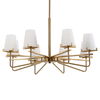 Lassen 8 Light Brass Chandelier thumbnail 4