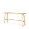 Sekou Light Brown Wooden Craftsman Console Table, by Mercana, 66" length x 16" width x 30.75" height thumbnail 1