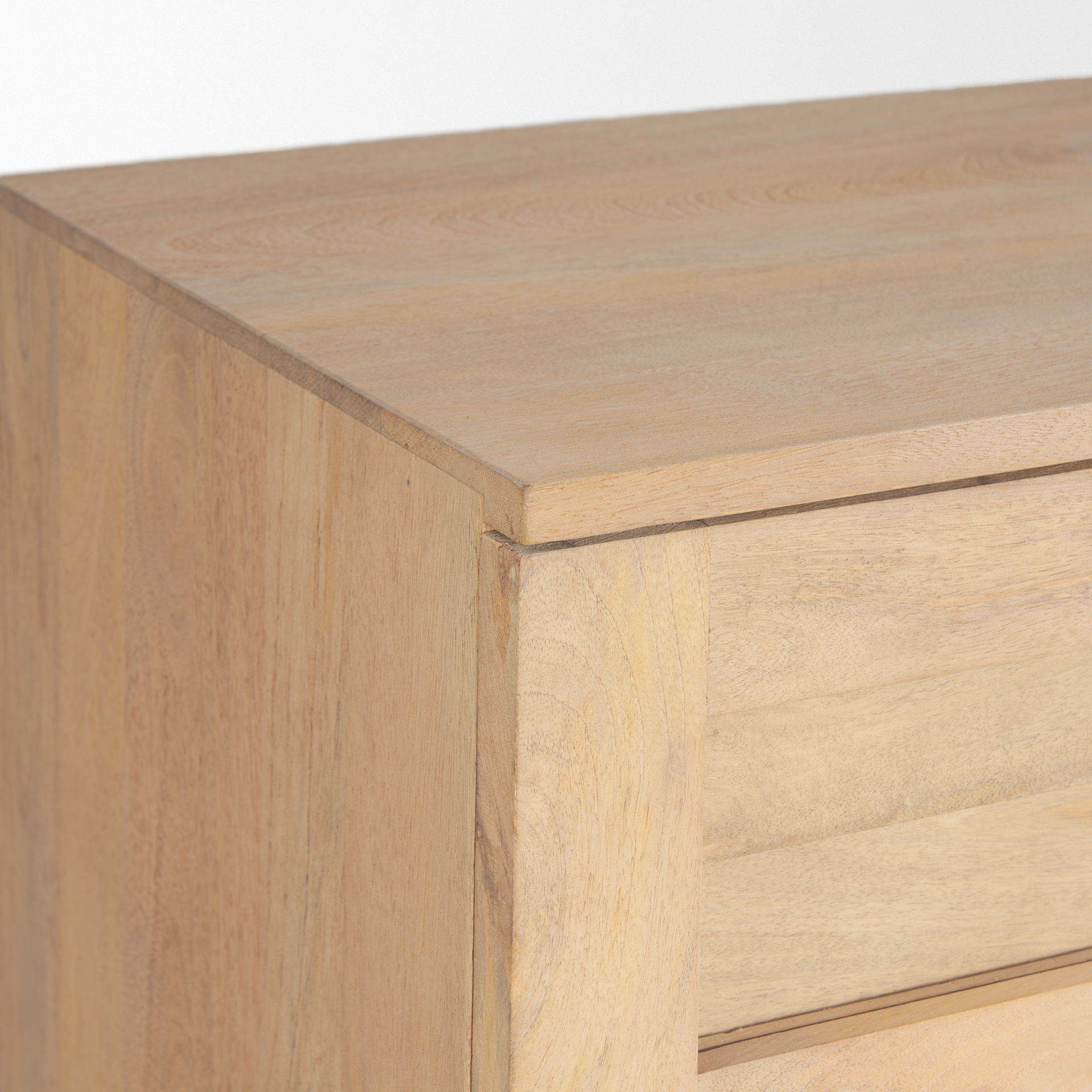 Suri Light Brown Wood with Glass Doors Sideboard large image 