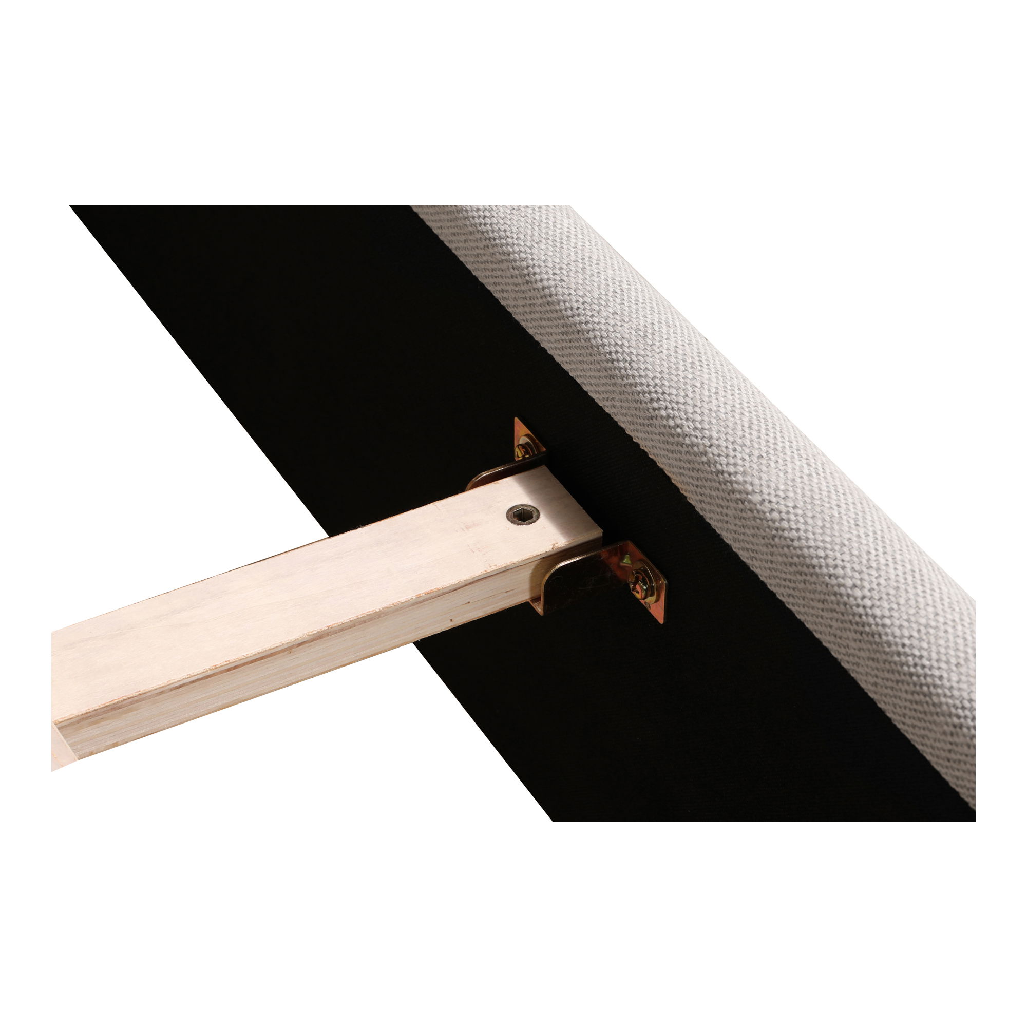 Luzon King Bed Light Grey, by Moe's Home, 85.5" width x 45.5" height x 88.5" depth View 10