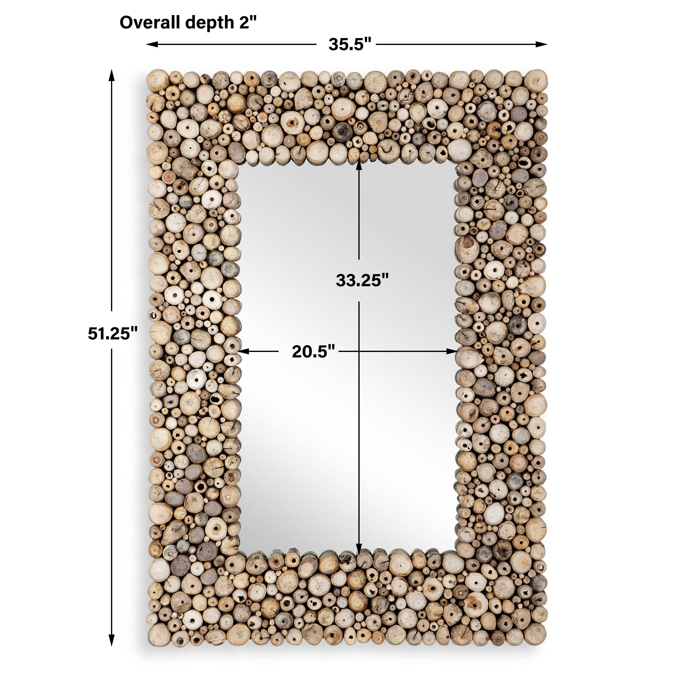 Timberwood Rectangular Mirror Timberwood Rectangular Mirror large image