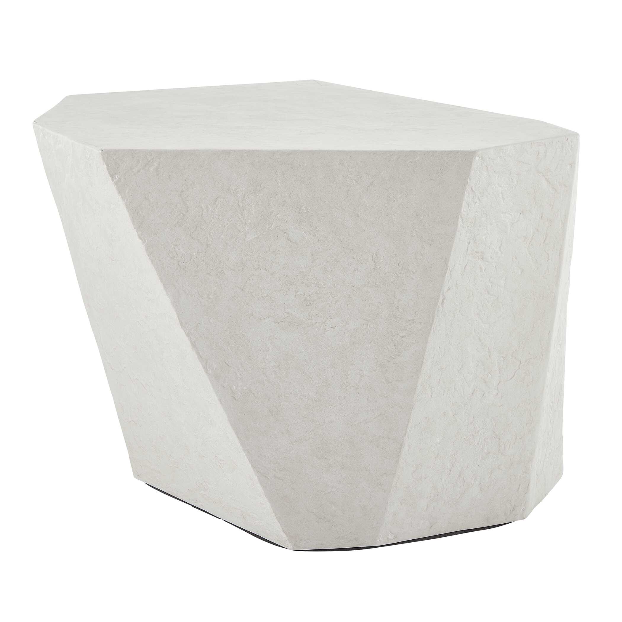 Parra Limestone Outdoor Side Table, Furniture by Uttermost, 24" width x 18" height x 24" depth View 4