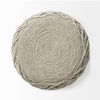 Allium Oatmeal Handwoven Wool Cylindrical Pouf thumbnail 4