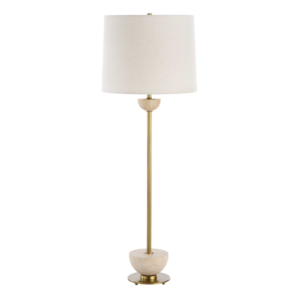 Hemisphere Brass Buffet Lamp, Table Lamp by Uttermost, 13" width x 36.5" height x 13" depth View 5