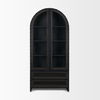 Gehry 72.3' H Dark Brown Metal Brown Wood and Glass Door Display Cabinet thumbnail 1