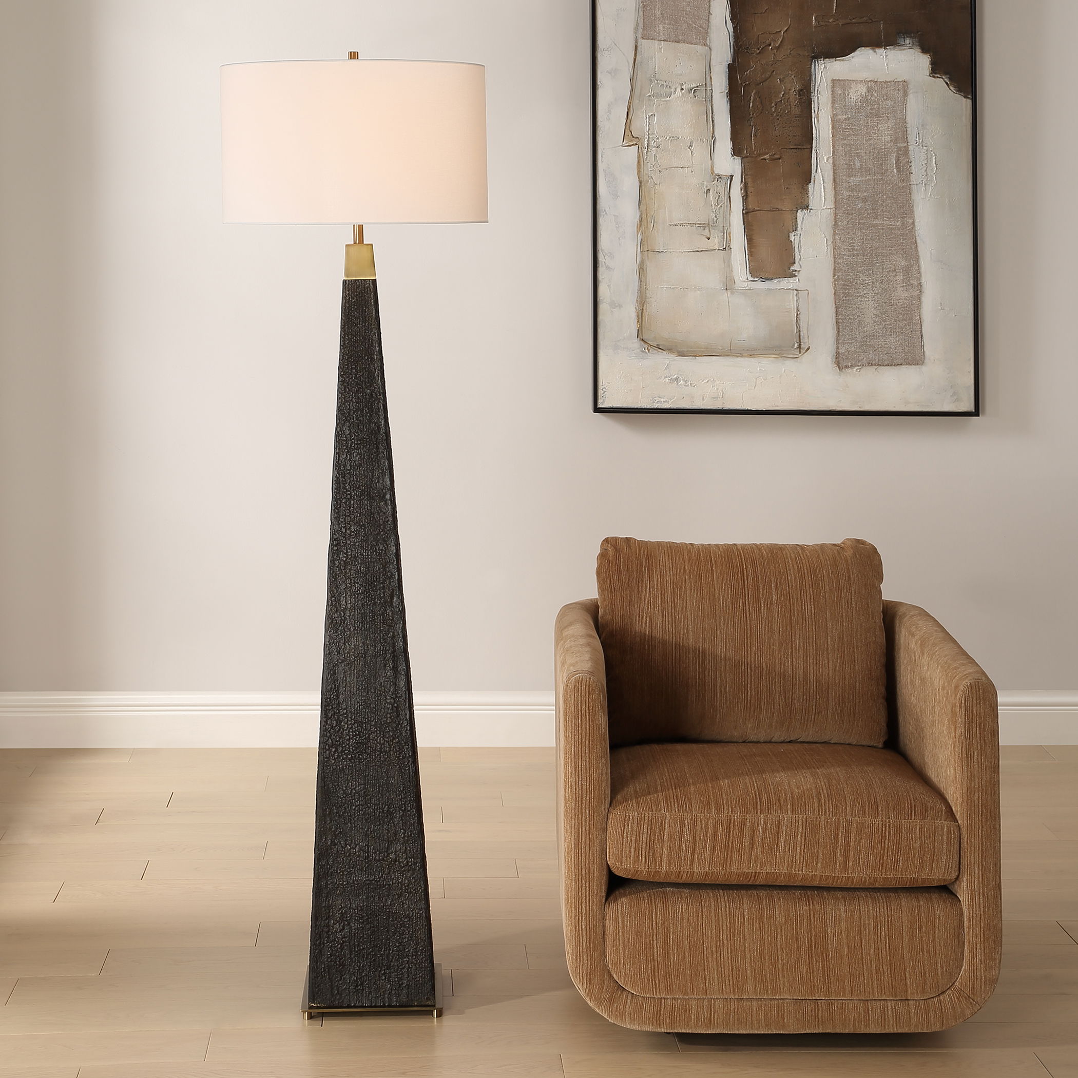 Lathey Tapered Floor Lamp large image 