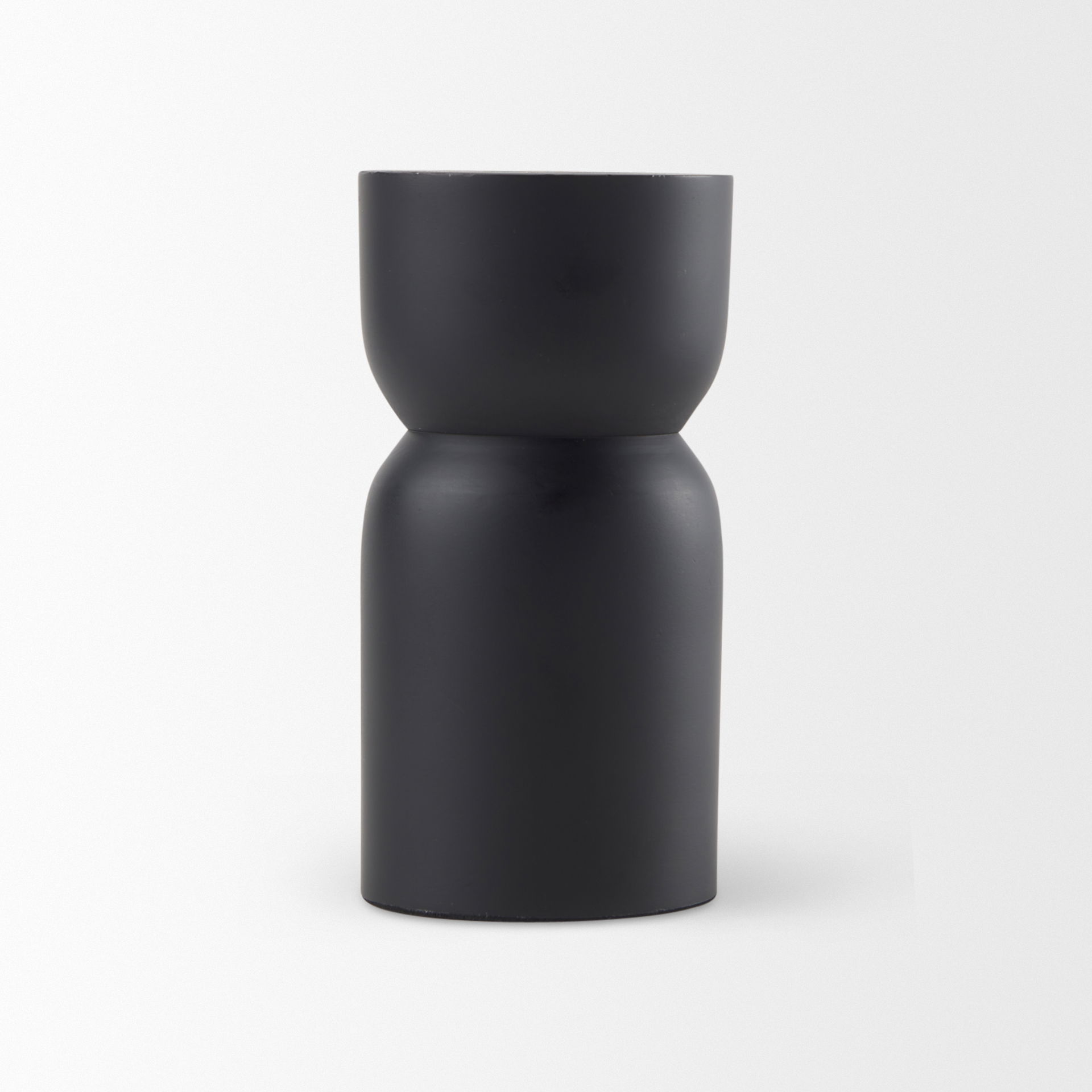 Malta Small Black Metal Candle Holder large image 