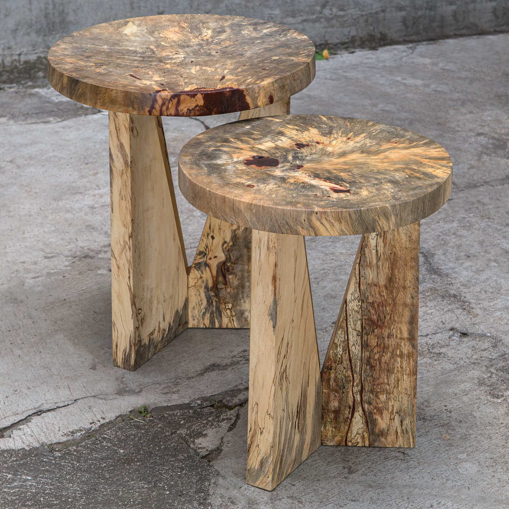 Nadette Natural Nesting Tables Set/2 large image 
