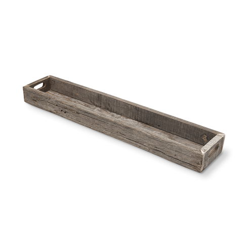 Vernon (Large) 36L x 7W Brown Reclaimed Wood Tray
