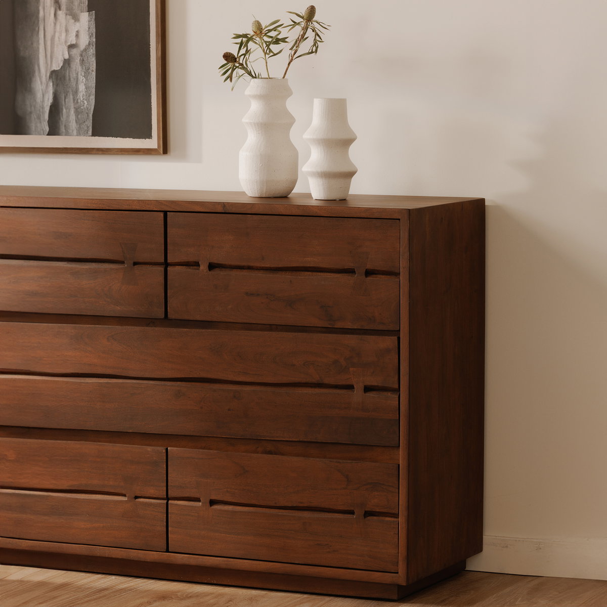 Madagascar Dresser, by Moe's Home, 68" width x 36.5" height x 18" depth View 11