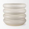 Twyla Tall Cream Glazed Floor Ceramic Vase, by Mercana, 16.5" length x 16.5" width x 14.25" height thumbnail 4