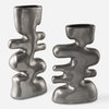 Free Flowing Nickel Vases Set/2, by Uttermost, 7" width x 14.25" height x 3.5" depth thumbnail 1