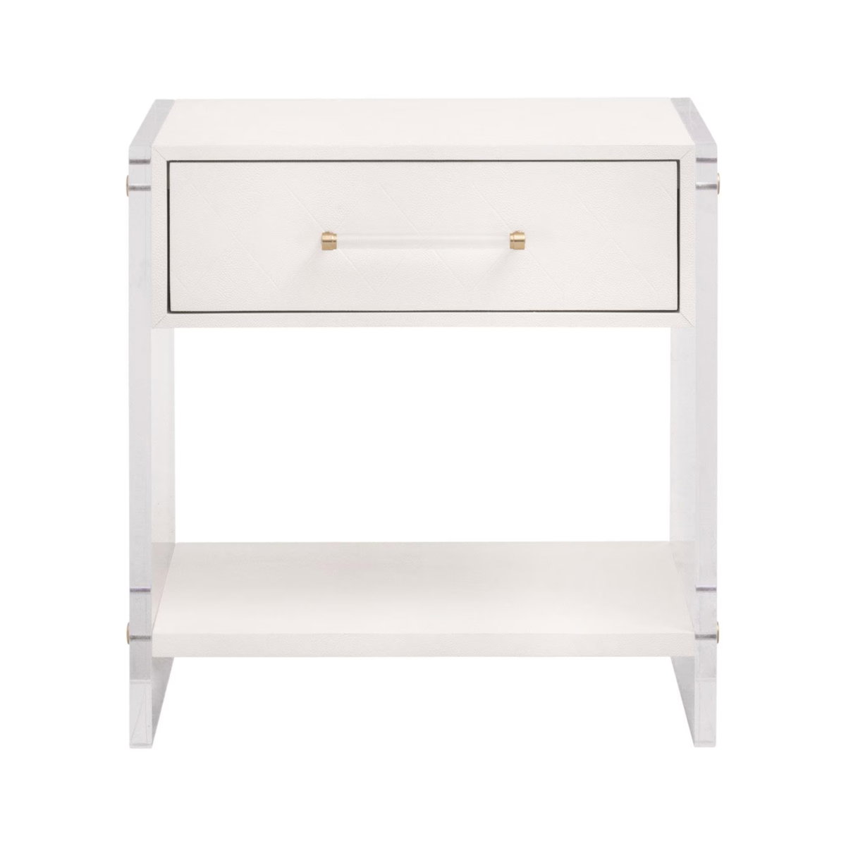 Sonia Shagreen 1-Drawer Nightstand, by Essentials for Living, 25" width x 26" height x 19" depth View 1