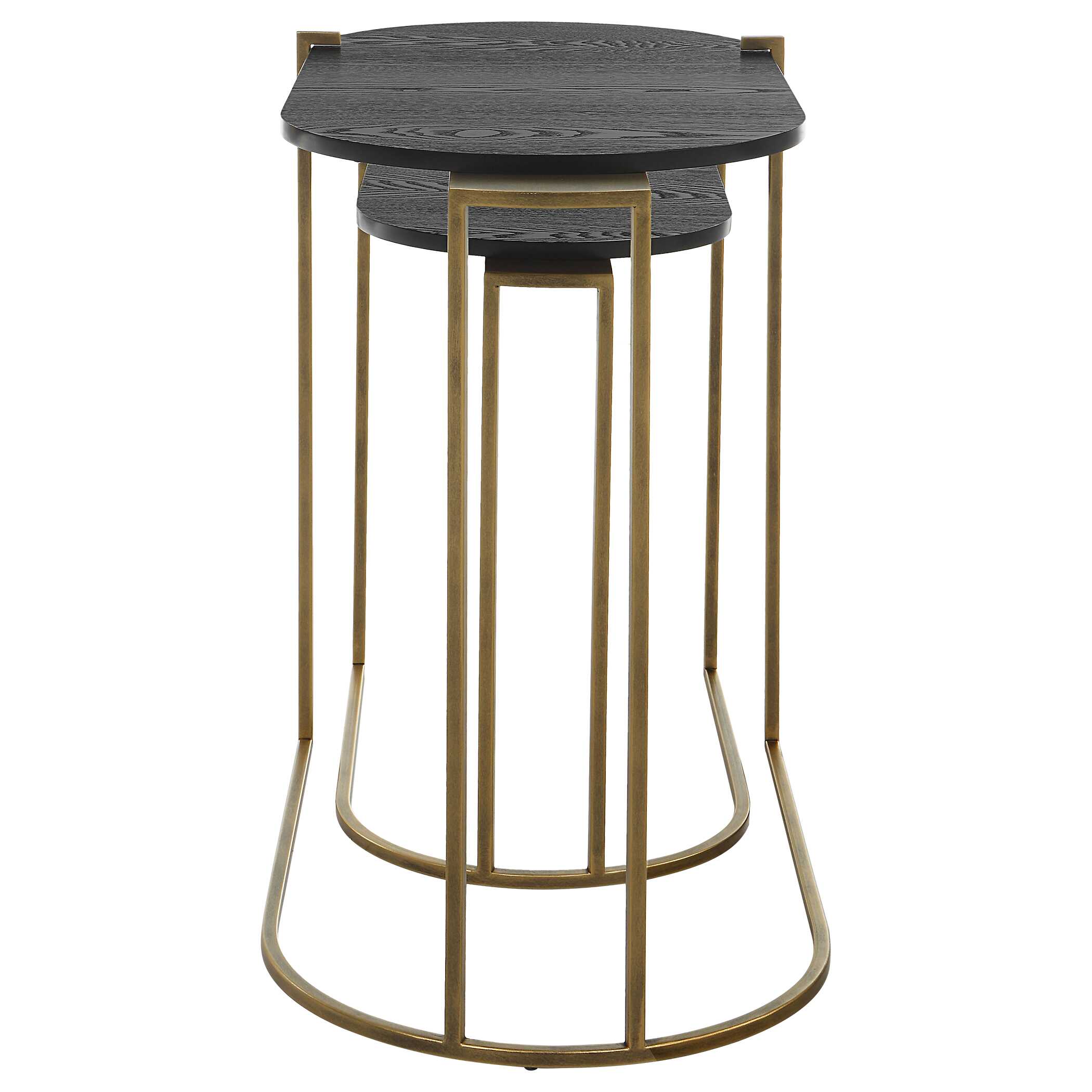 Aztec Wood Nesting Tables Set/2 large image 
