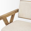 Topanga I Cream Fabric Wrap Medium Brown Wooden Frame Dining Chair thumbnail 9