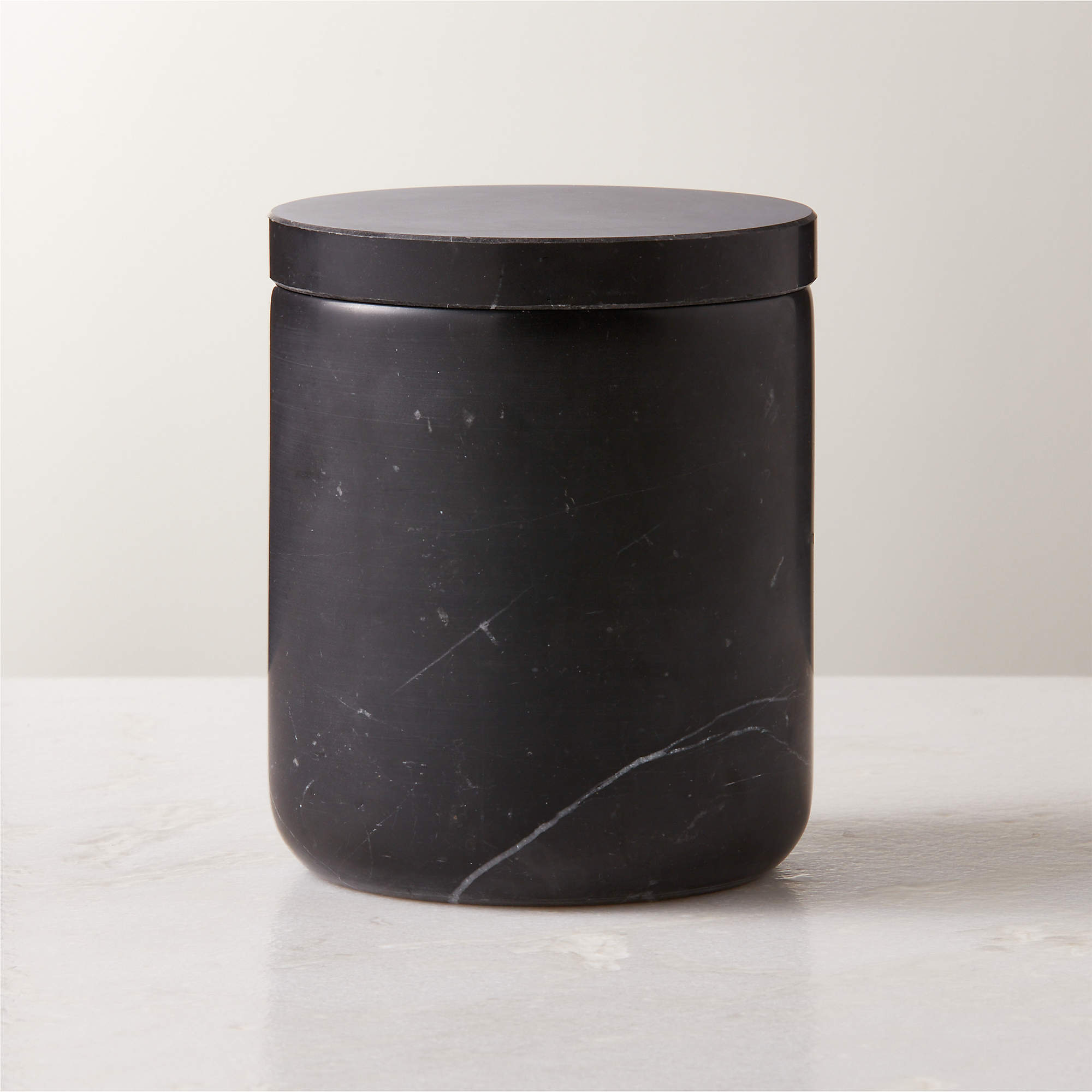 Online Designer Living Room Nexus Large Black Marble Canister