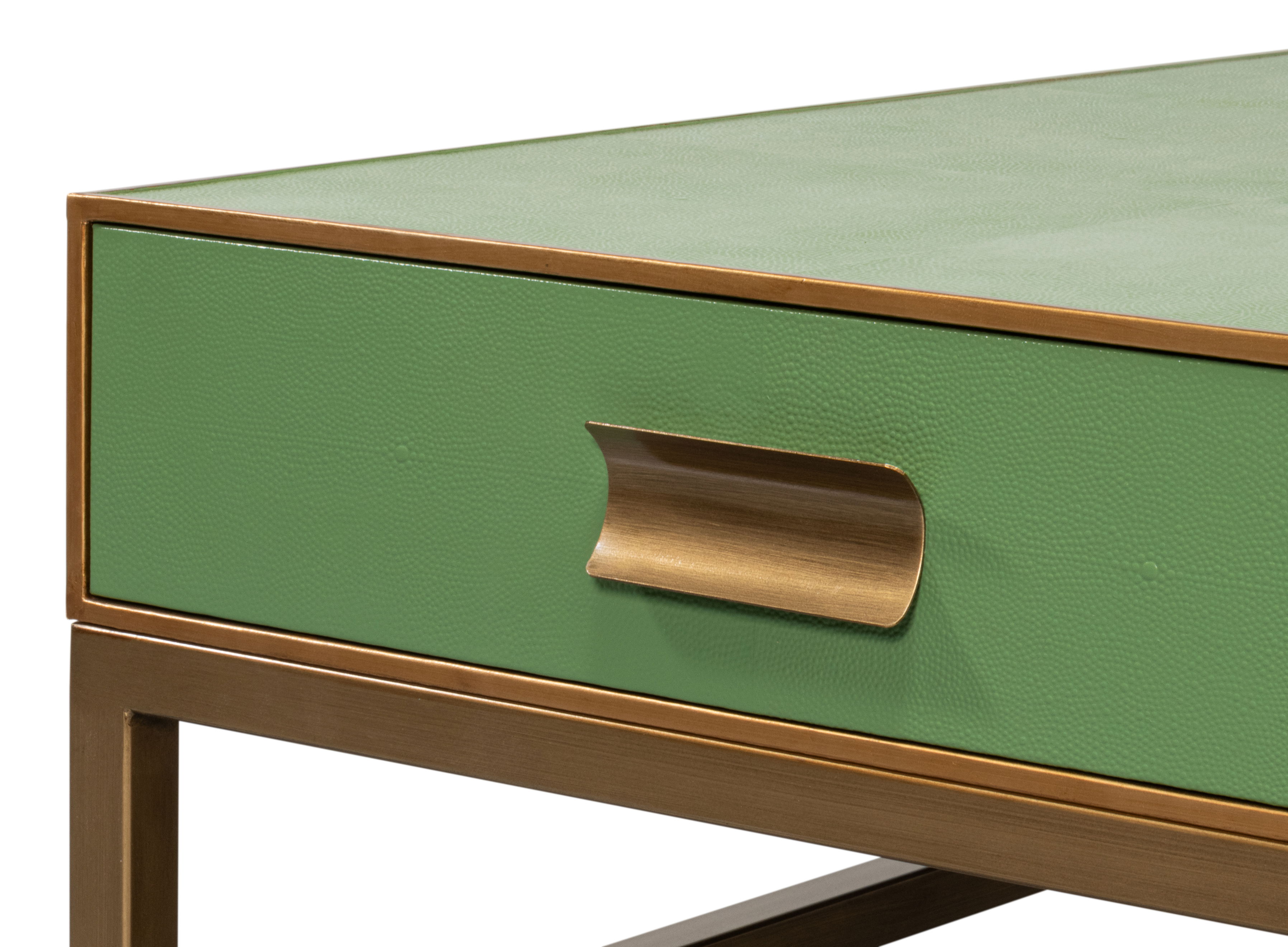 Gideon Shagreen Sq.Coffee Tbl,Watercress, Coffee Table by Sarreid, 48" length x 48" width x 17" height View 4