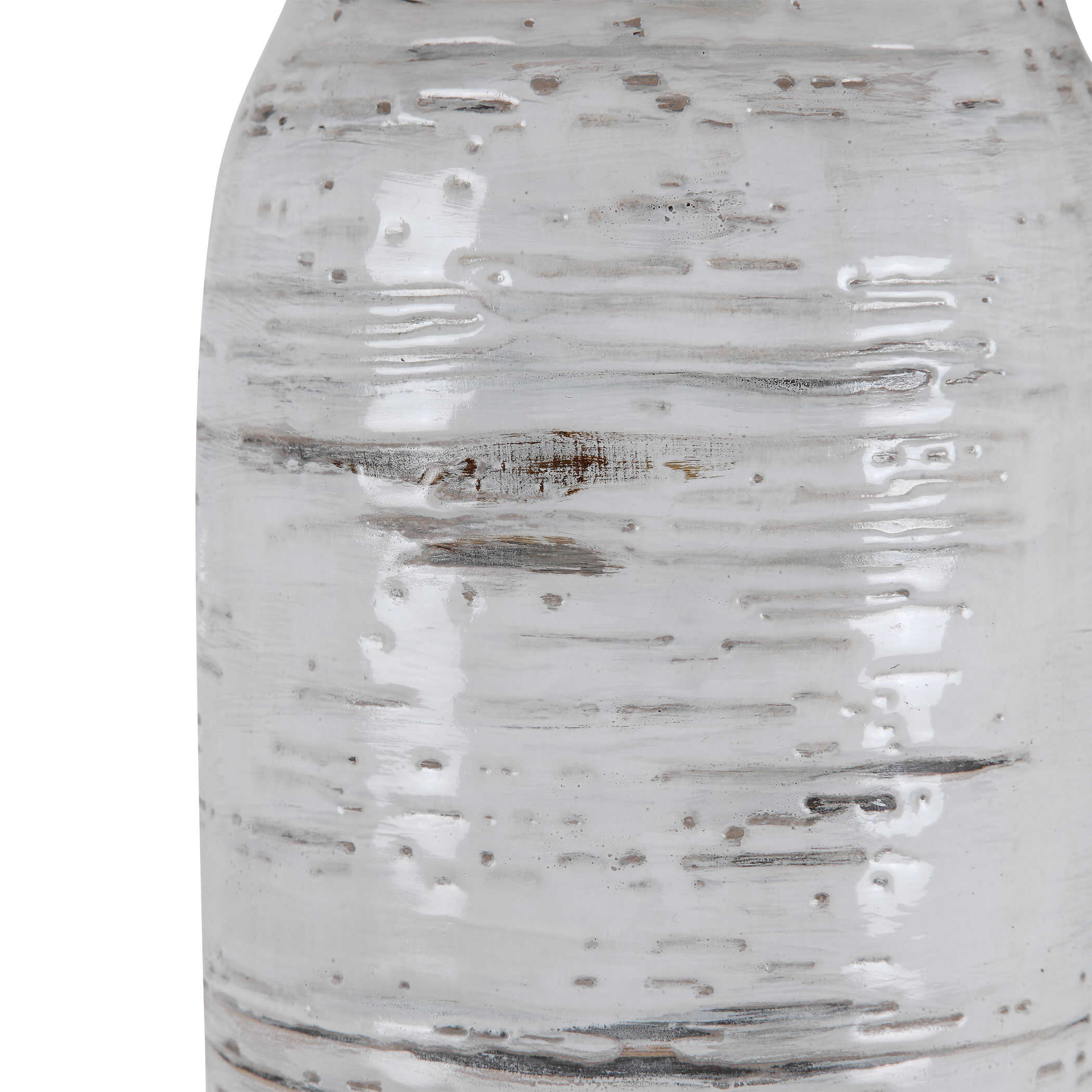 Lenta White Table Lamp, by Uttermost, 19" width x 30.25" height x 19" depth View 7