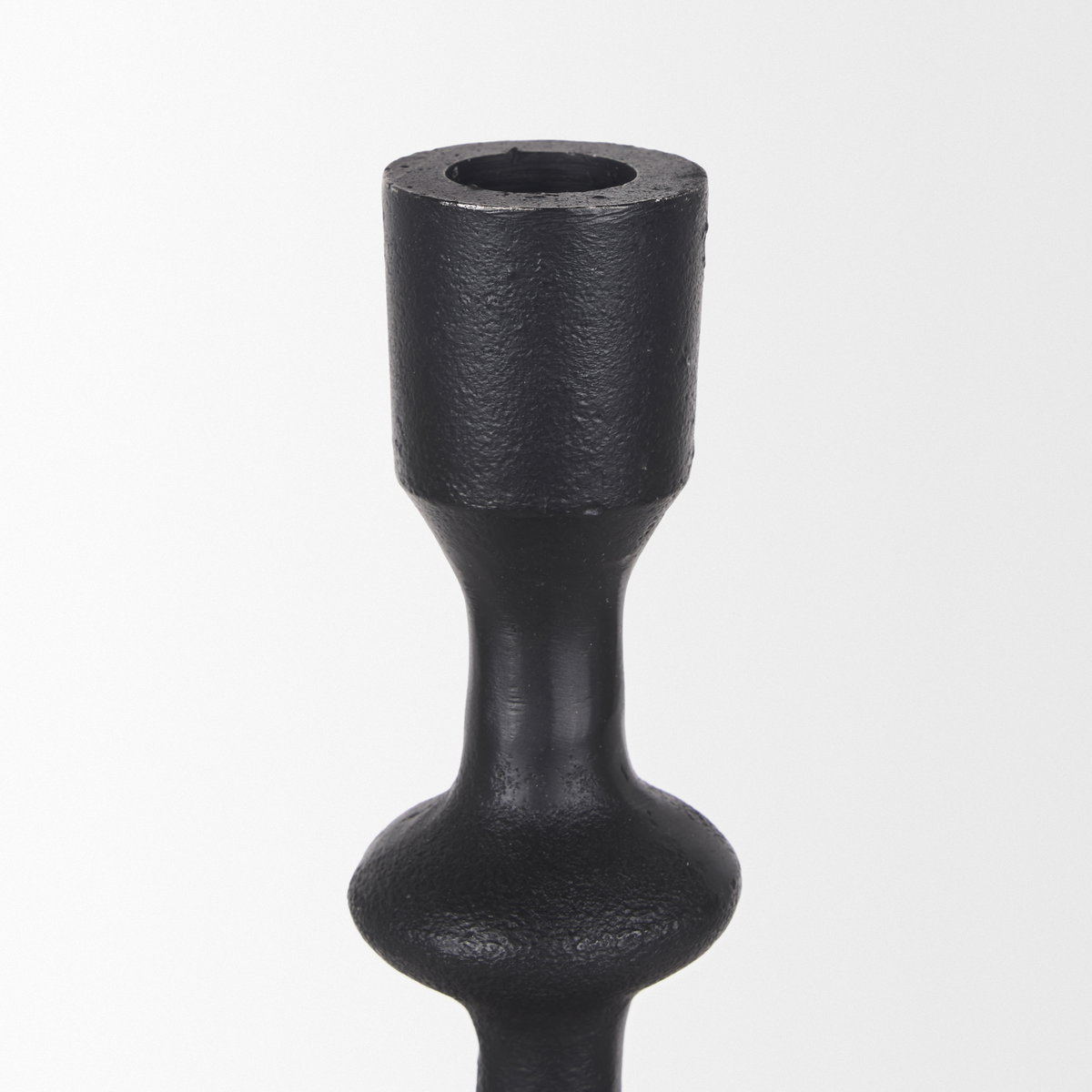Paolo Matte Black Metal Candle Holder (Set of 3), Candles & Candle Holder by Mercana, 5" length x 5" width x 20" height View 7