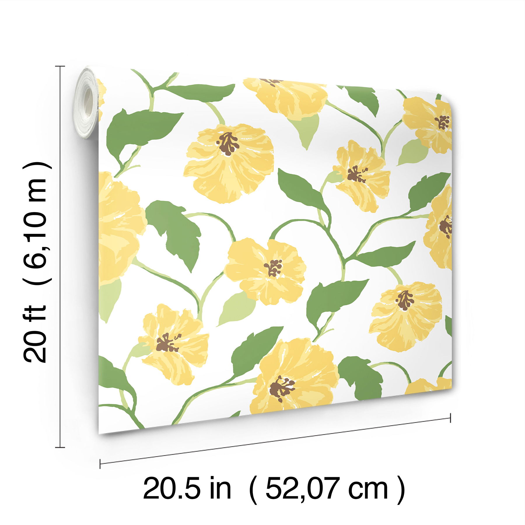 Jungle Garden Lemon Grove Peel & Stick Wallpaper large image 
