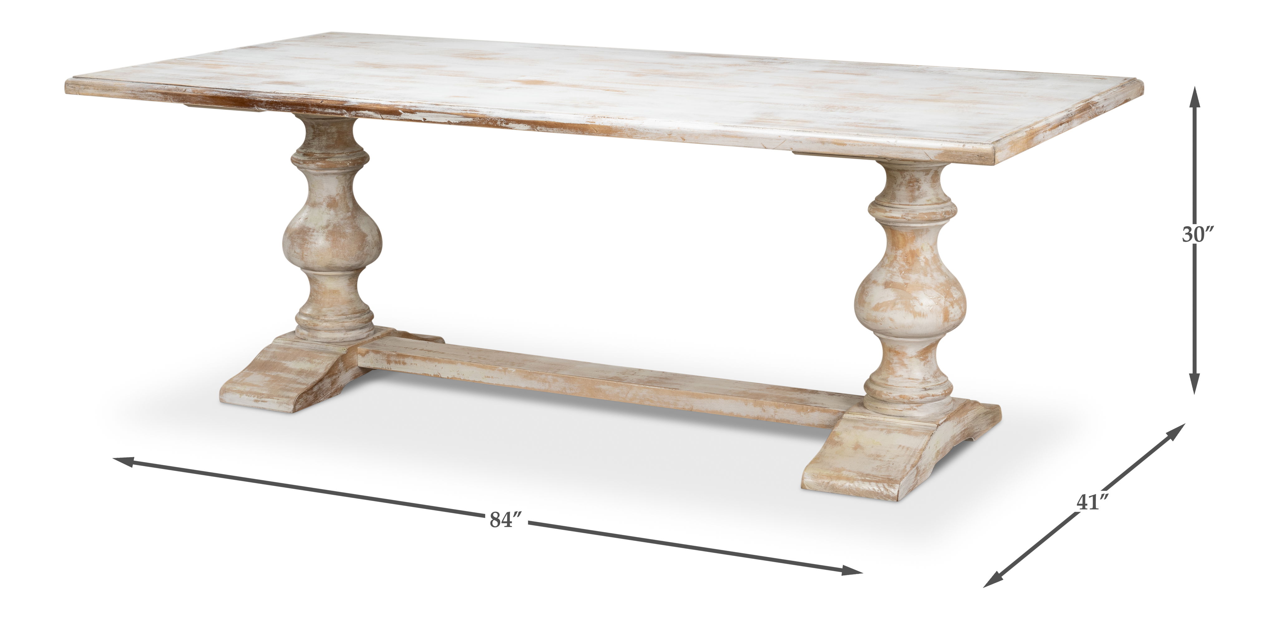 *Lionisio Trestle Table,Disrupted White large image 