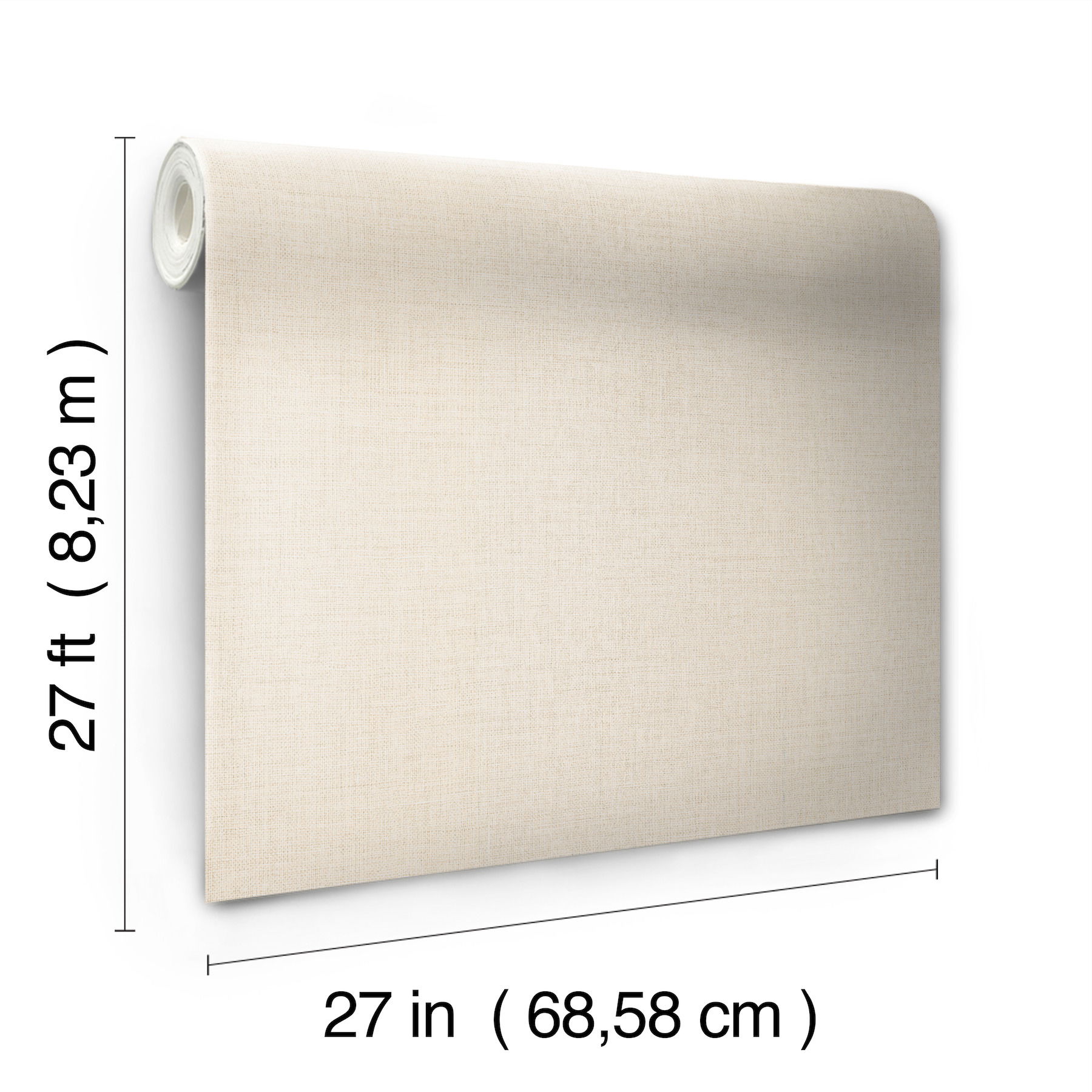 Gesso Weave Ivory Wallpaper large image 