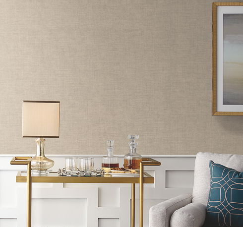 Tabby Weave Texture Off White Wallpaper