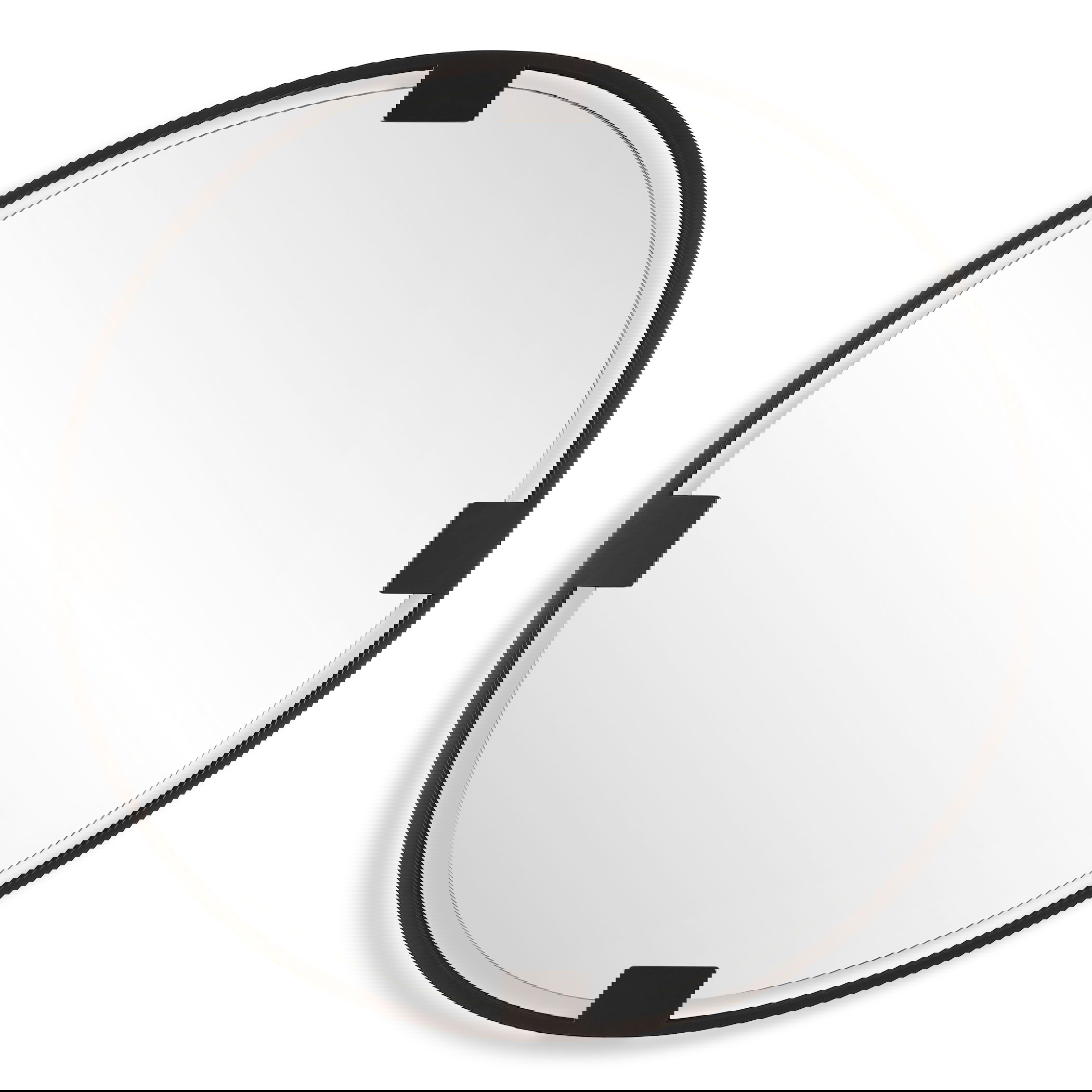 Cornelia Black Round Mirror large image 