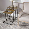 Coreene Gold Nesting Tables Set/3, Furniture by Uttermost, 21" width x 25.5" height x 11" depth thumbnail 4