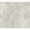 Leaf Concerto Grey Wallpaper, by York Wall, 27' length x 2'3" width x 0.02" depth thumbnail