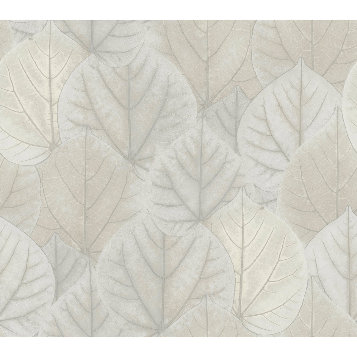 Leaf Concerto Grey Wallpaper, by York Wall, 27' length x 2'3" width x 0.02" depth