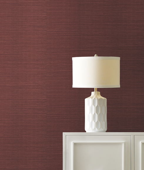 Maguey Sisal Mulberry Wallpaper