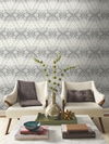 Tudor Diamond Damask Black Wallpaper thumbnail 2