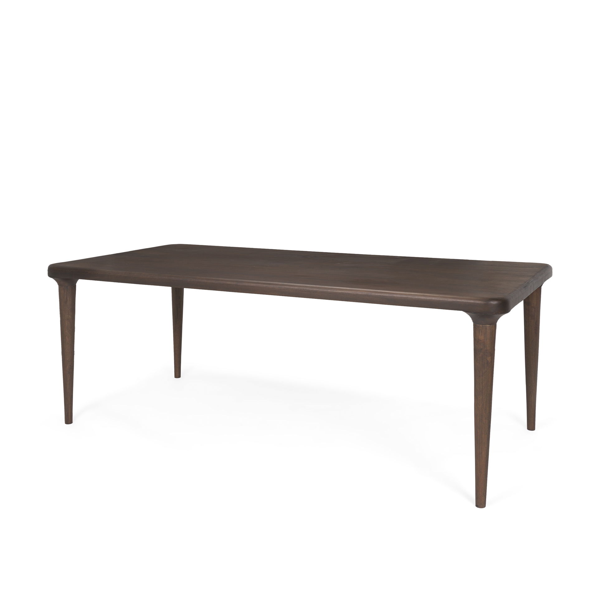 Suvan 84L Medium Dark Brown Rectangular Wood Dining Table, by Mercana, 84" length x 42" width x 30" height View 1