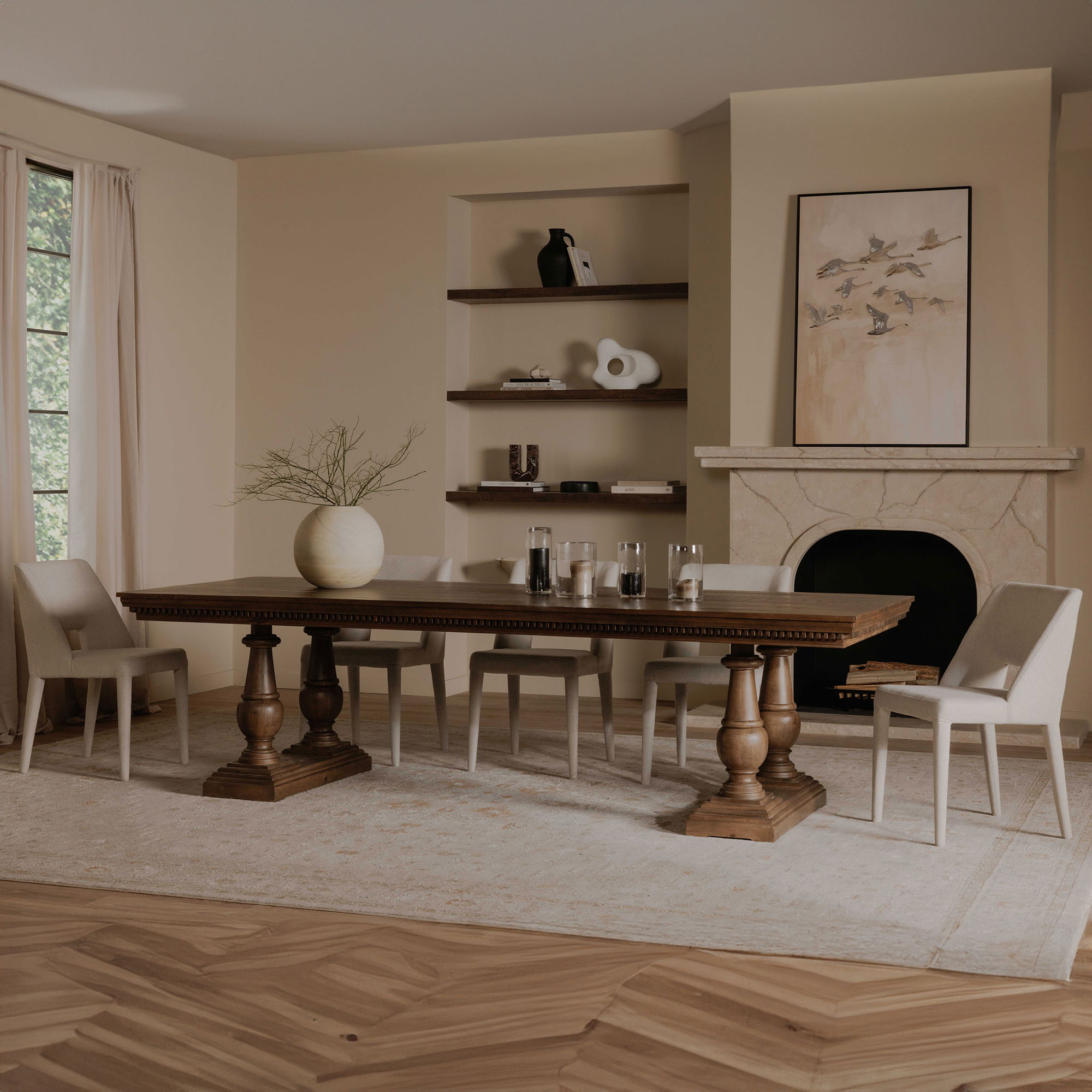 Joyce Dining Chair Beige-set Of Two, by Moe's Home, 18.5" width x 33.9" height x 22.6" depth View 8