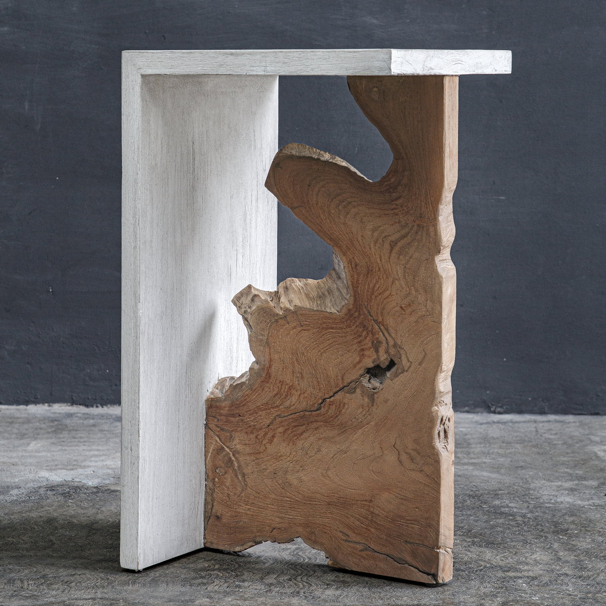 Intersect Modern Accent Table, Side & End Table by Uttermost, 13.78" width x 23.62" height x 11.81" depth View 2